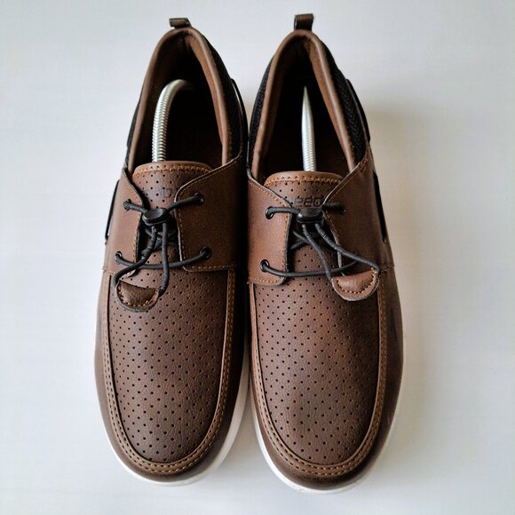 Speedo 2 Pair Mens (13D) Port Lightweight Top Sider Boat Shoes | Brown & Black - Picture 5 of 8